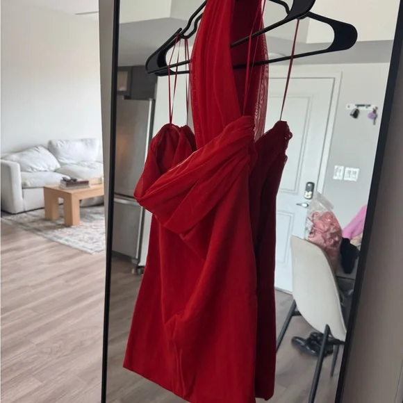 Superdown Red Strapless Bodycon Dress Night Out - Picture 4 of 4